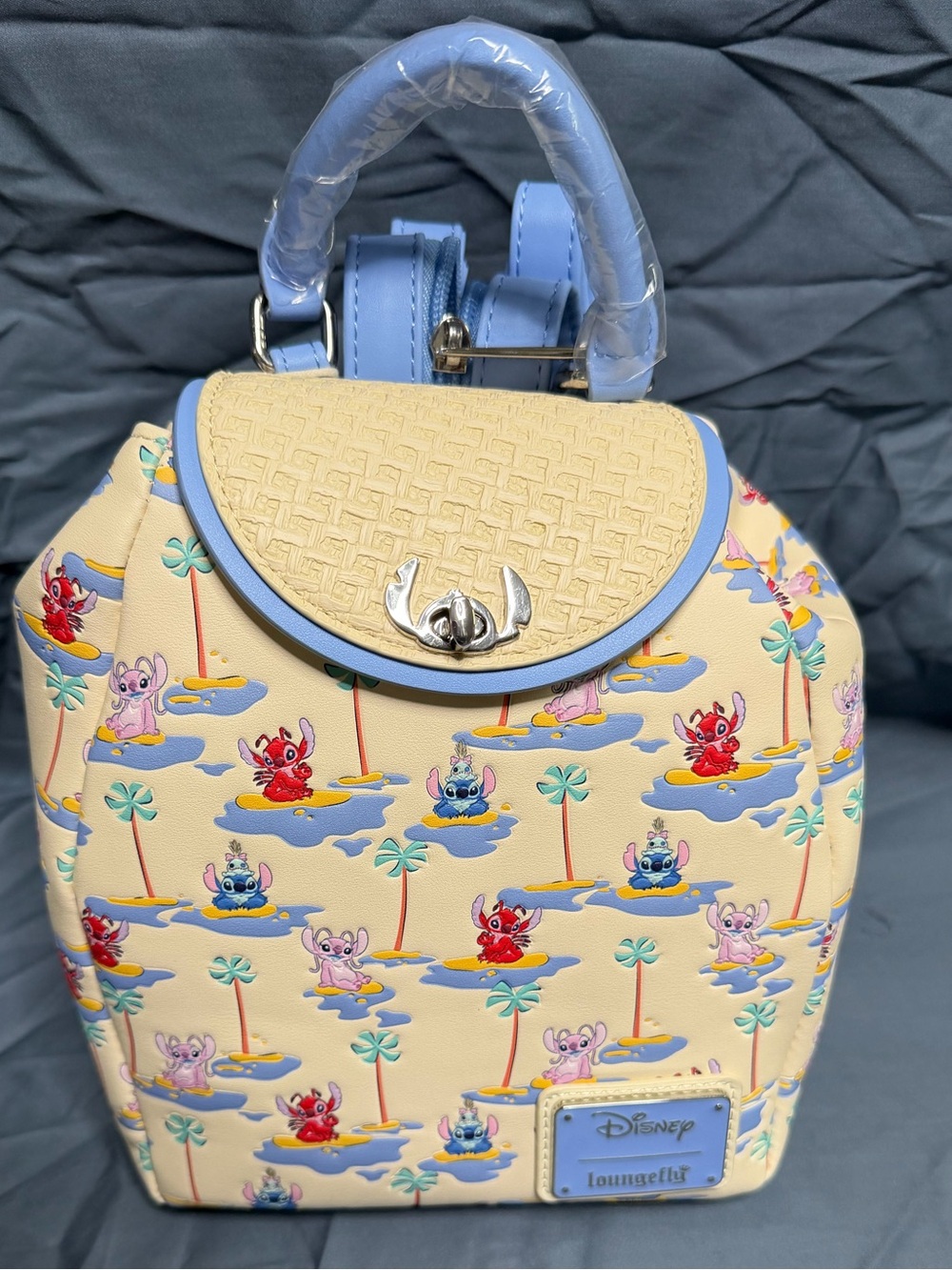 Loungefly Disney Stitch & Friends Cream Micro Mini Backpack NWT